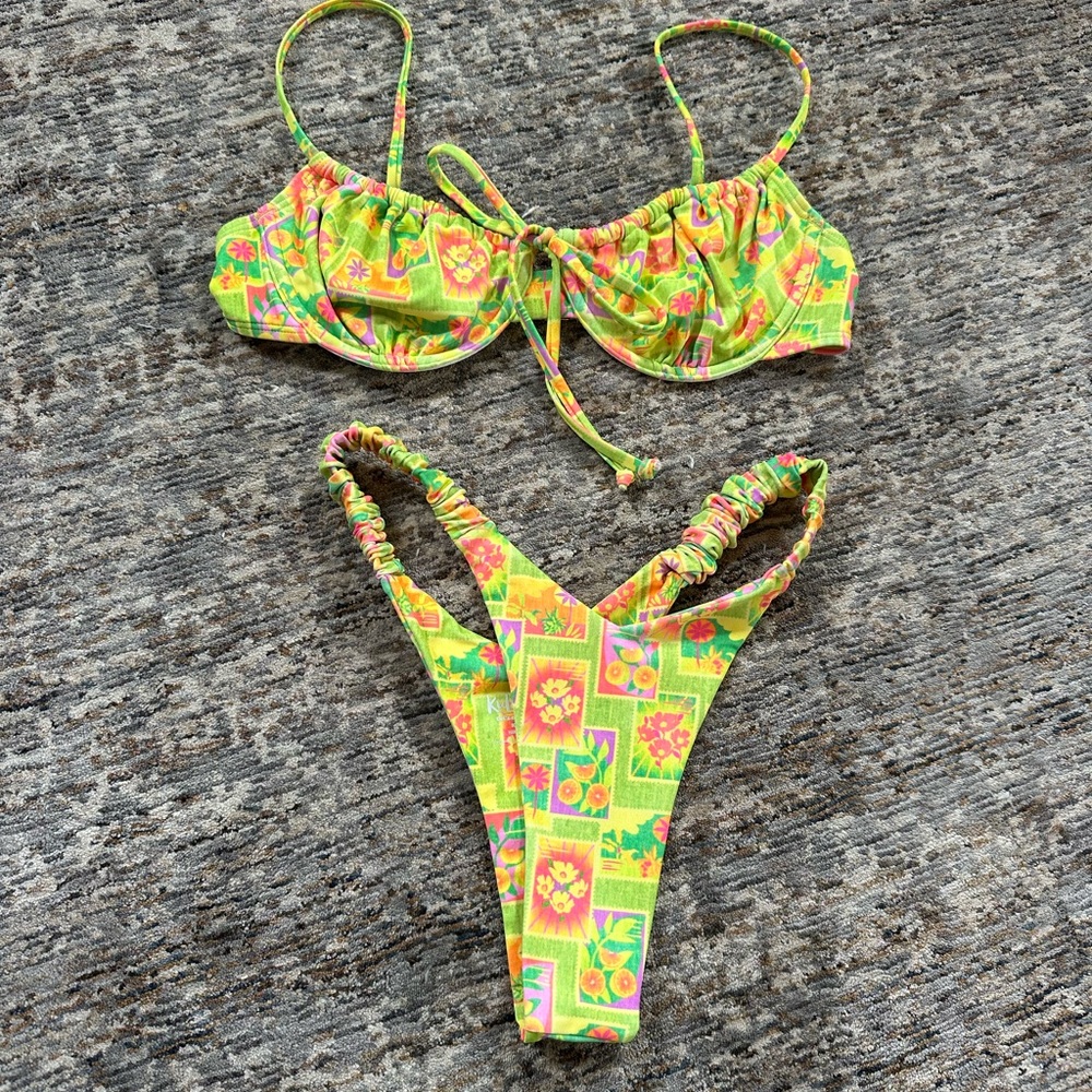 Kulani Kinis Floral Yellow Bikini